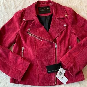 Jacket made from Genuine Suede!! 
size L. Color Hibiscus 🌺.
